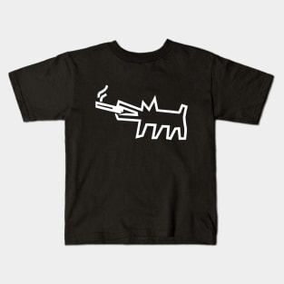 Smoking Dog Kids T-Shirt